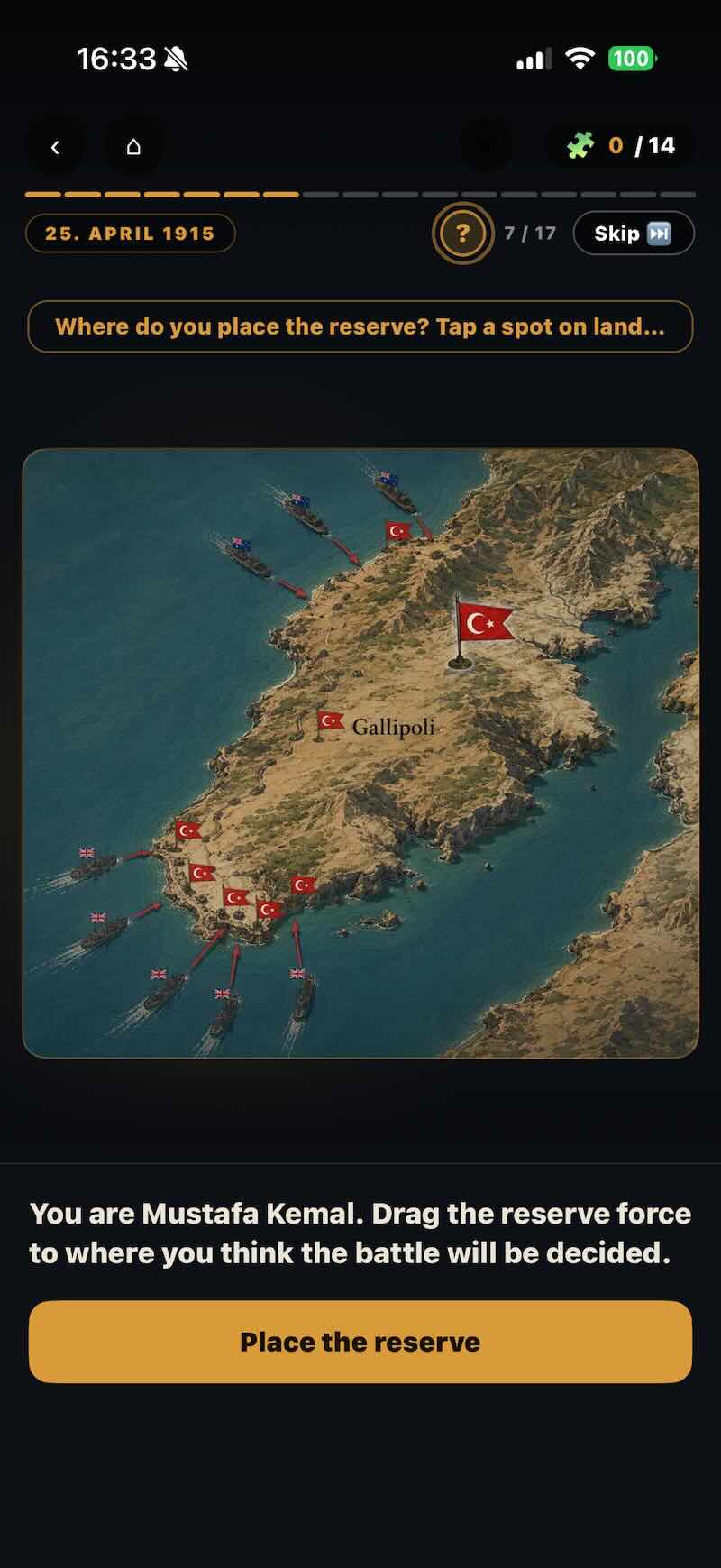 Galipolli Map Guees Game Learn about history App