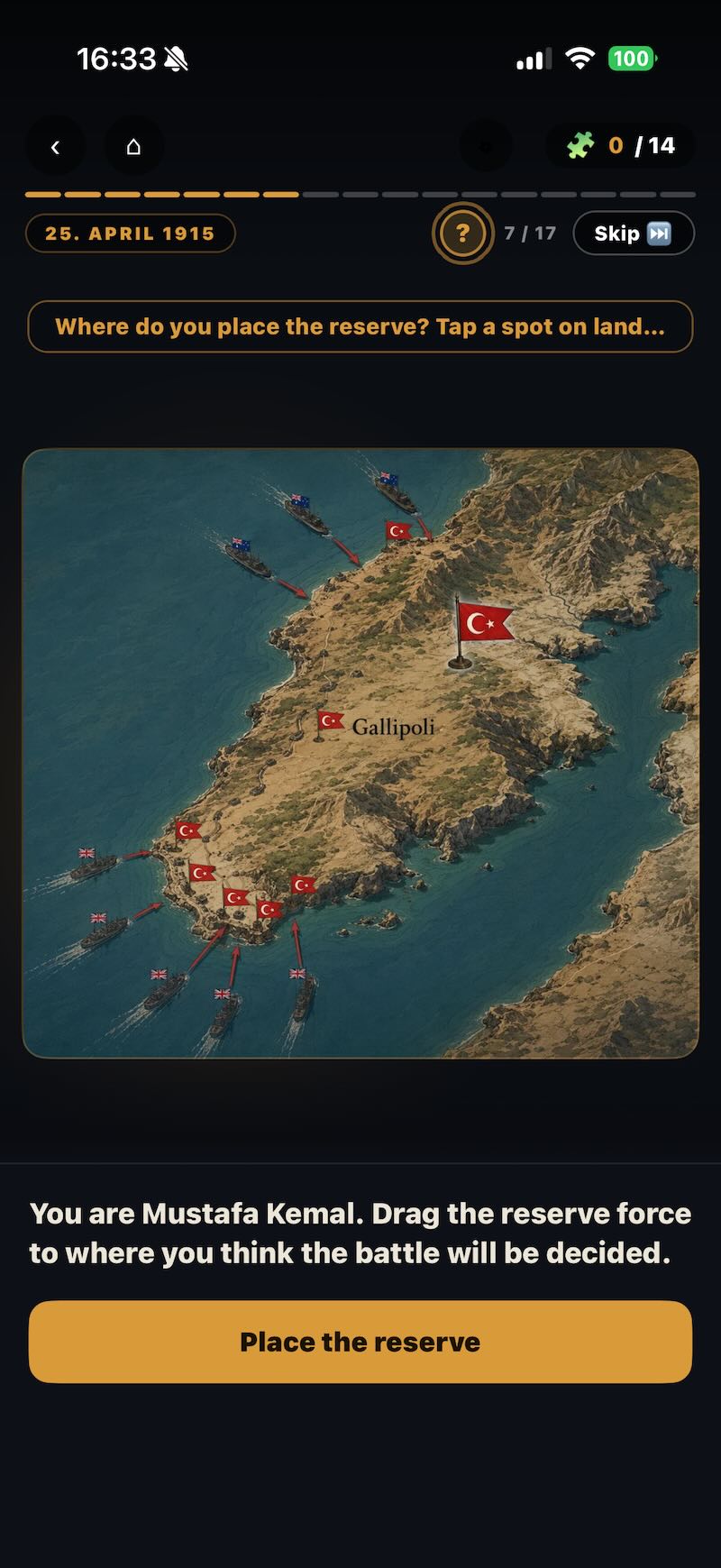 HistroQuest app: interactive map activity for exploring a historical location